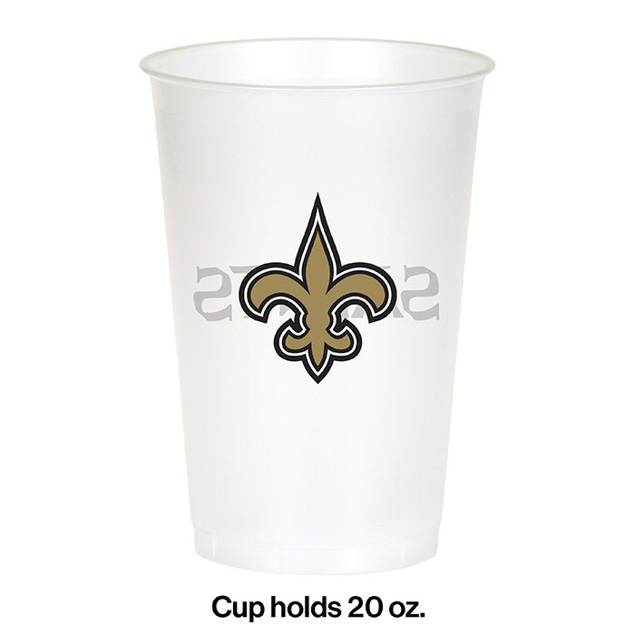 Bulk New Orleans Saints 20 oz Plastic Cups (96 per Case)