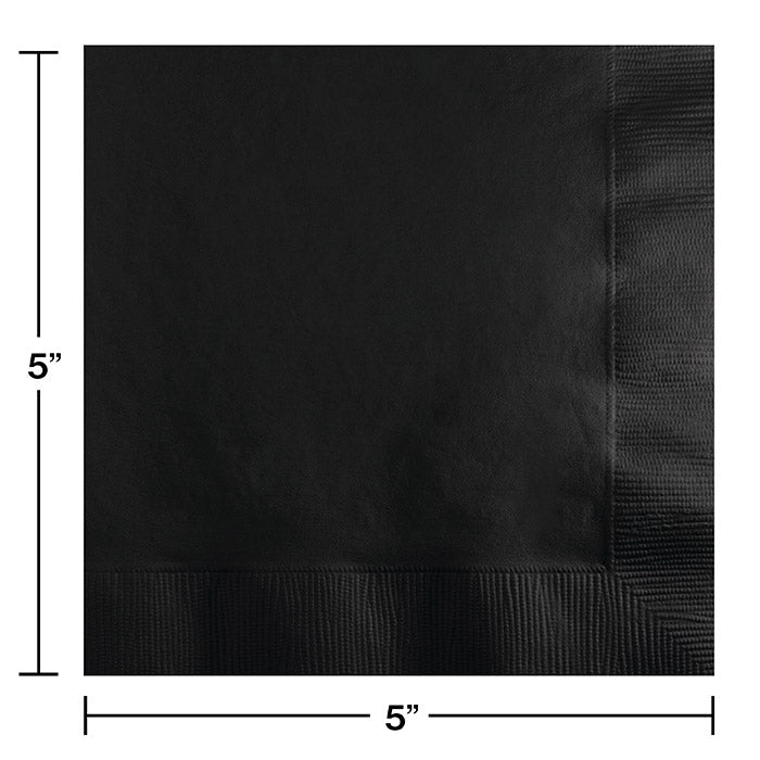 Bulk Black Velvet 2 Ply Beverage Napkins (1200 per Case)