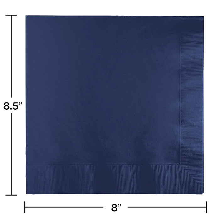 Bulk Navy Blue Dinner Napkins 3 Ply (250 per Case)