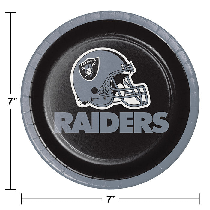 Bulk Las Vegas Raiders Paper Dessert Plates (96 per Case)