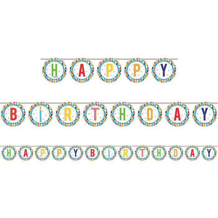 Bulk Bright Birthday Banners (12 per Case)