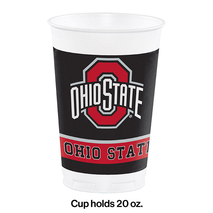 Bulk Ohio State University 20 oz Plastic Cups (96 per Case)