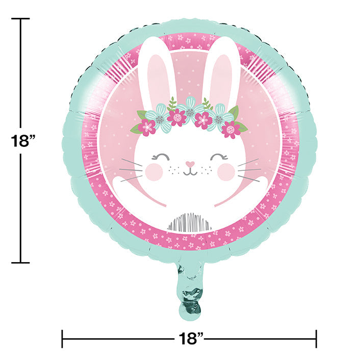 Bulk Bunny Party Mylar Balloons (10 per Case)