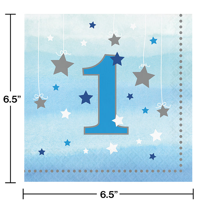 Bulk One Little Star Boy 1st Birthday Luncheon Napkins (192 per Case)