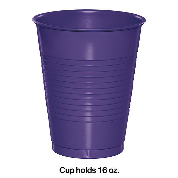 Bulk Purple 16 oz Plastic Cups (240 per Case)