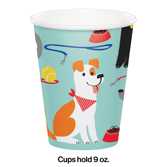 Bulk Dog Party 9 oz Paper Cups (96 per Case)