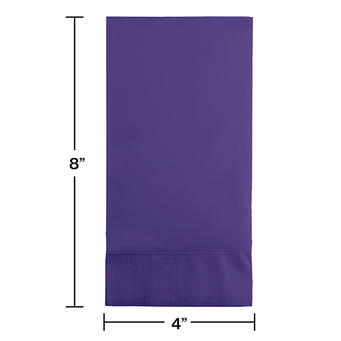 Bulk Purple 3 Ply Guest Towels (192 per Case)