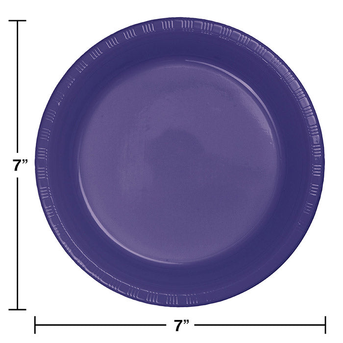 Bulk Purple 6.75 inch Plastic Dessert Plates (240 per Case)