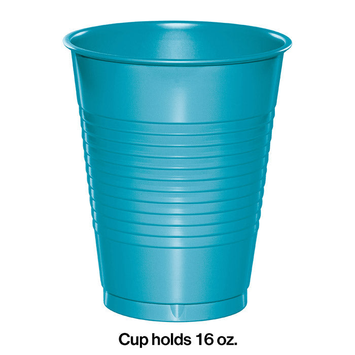 Bulk Bermuda Blue 16 oz Plastic Cups (240 per Case)