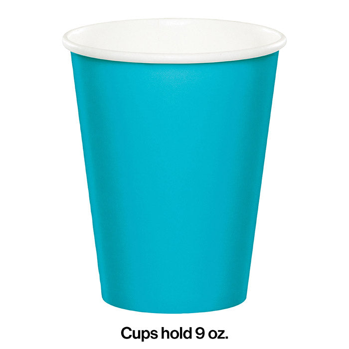 Bulk Bermuda Blue 9 oz Hot & Cold Paper Cups (240 per Case)