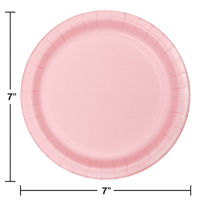 Bulk Classic Pink Value Friendly Paper Dessert Plates (96 per Case)