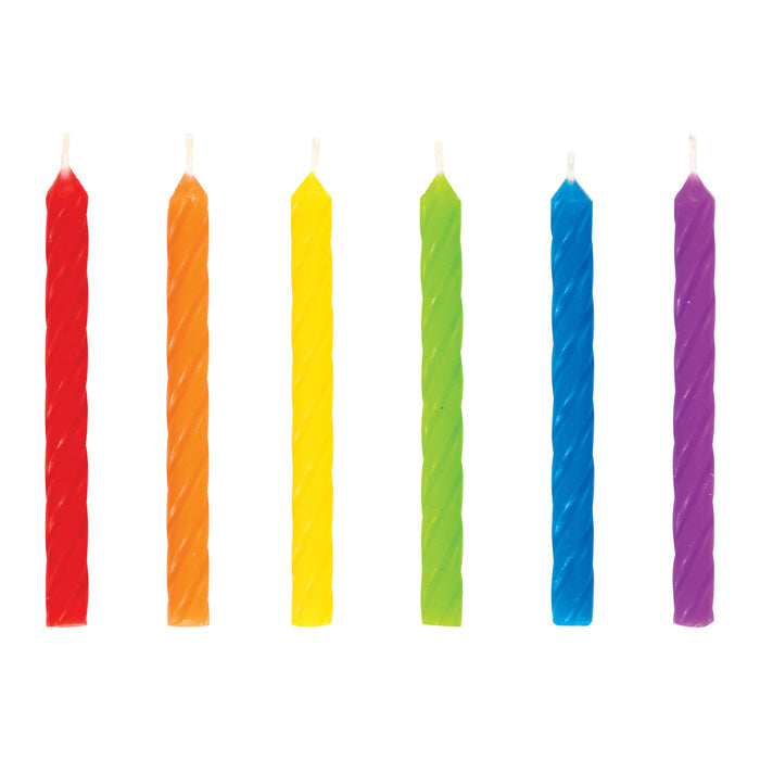 Bulk Rainbow Spiral Candles (288 per Case)