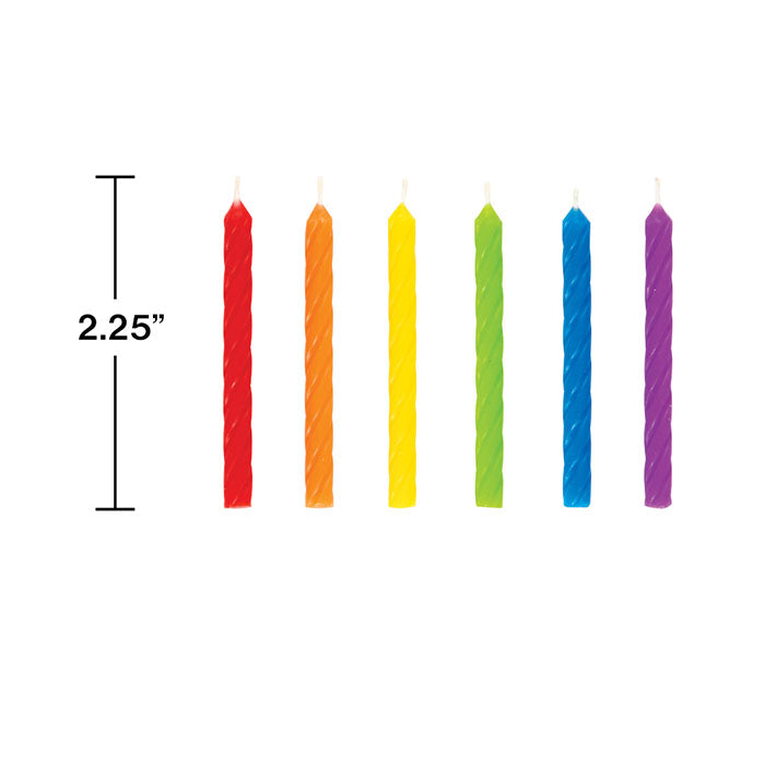 Bulk Rainbow Spiral Candles (288 per Case)