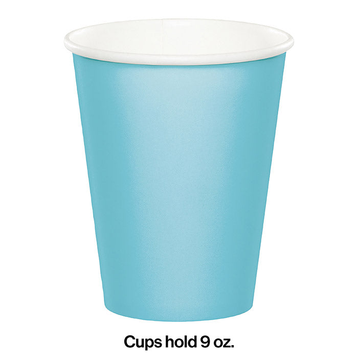 Bulk Pastel Blue 9 oz Hot & Cold Paper Cups (240 per Case)