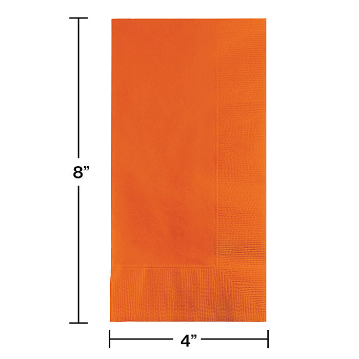 Bulk Sunkissed Orange 2 Ply Dinner Napkins (600 per Case)