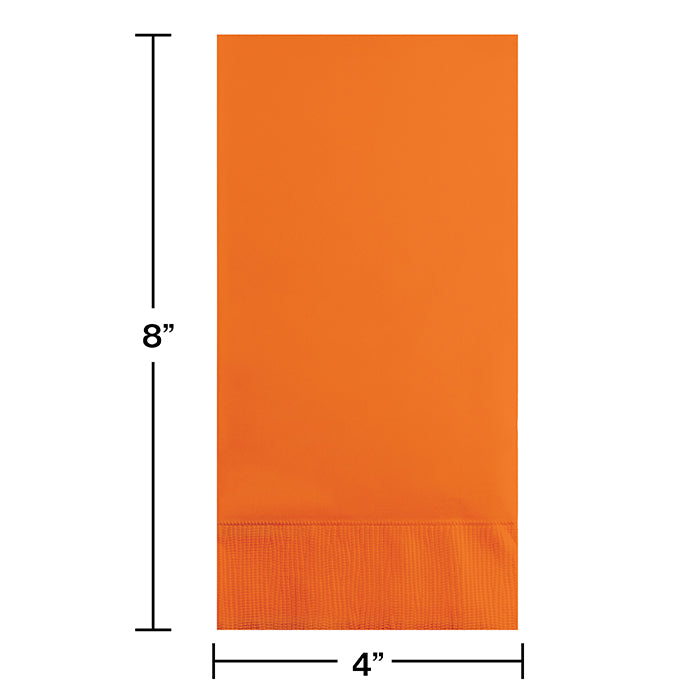 Bulk Sunkissed Orange 3 Ply Guest Towels (192 per Case)