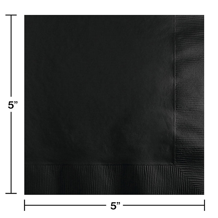 Bulk Black Velvet 2 ply Beverage Napkins (600 per Case)