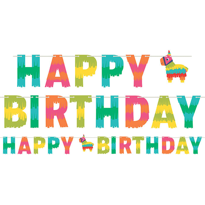 Bulk Fiesta Fun Happy Birthday Banners (12 per Case)