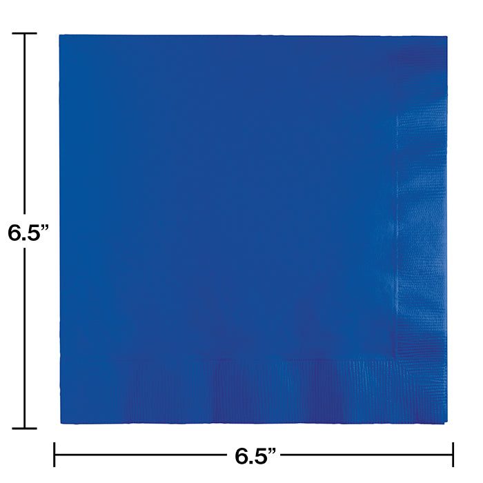 Bulk Cobalt Blue Value Friendly Luncheon Napkins (240 per Case)