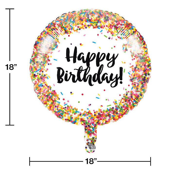 Bulk Confetti Sprinkles Mylar Balloons (10 per Case)