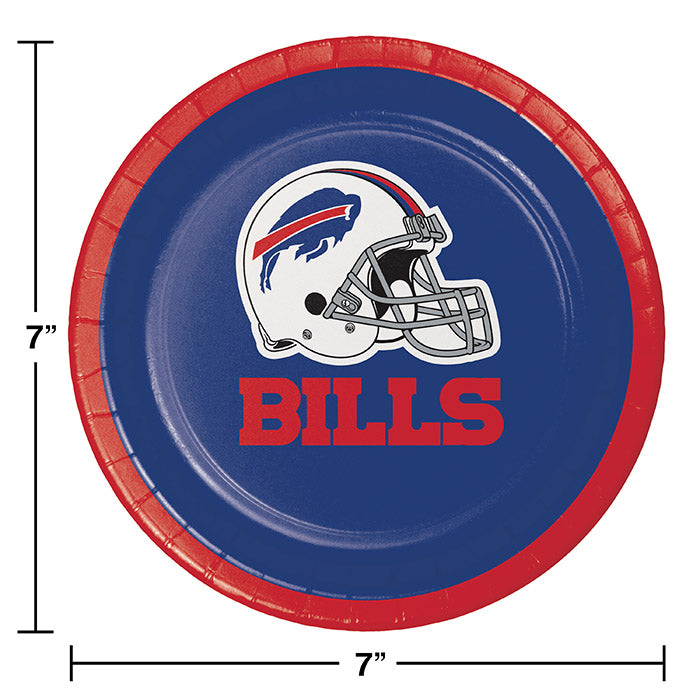 Bulk Buffalo Bills Paper Dessert Plates (96 per Case)