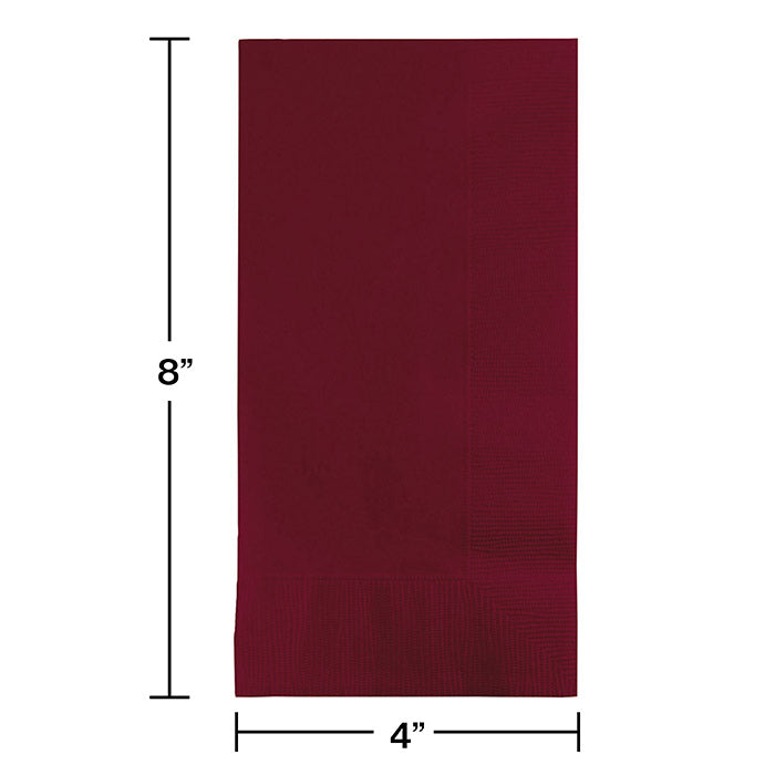 Bulk Burgundy 2 Ply Dinner Napkins (600 per Case)