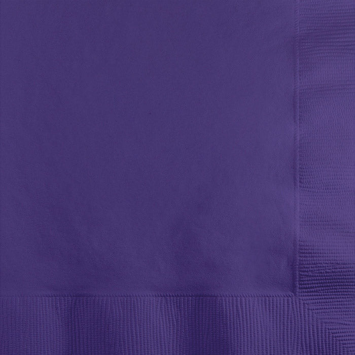 Bulk Purple Beverage Napkins 3 ply (500 per Case)