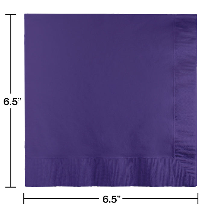 Bulk Purple Luncheon Napkins 3 ply (500 per Case)