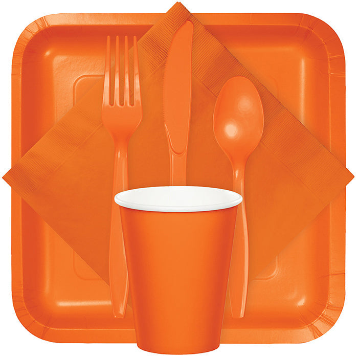 Bulk Sunkissed Orange Plastic Forks (288 per Case)