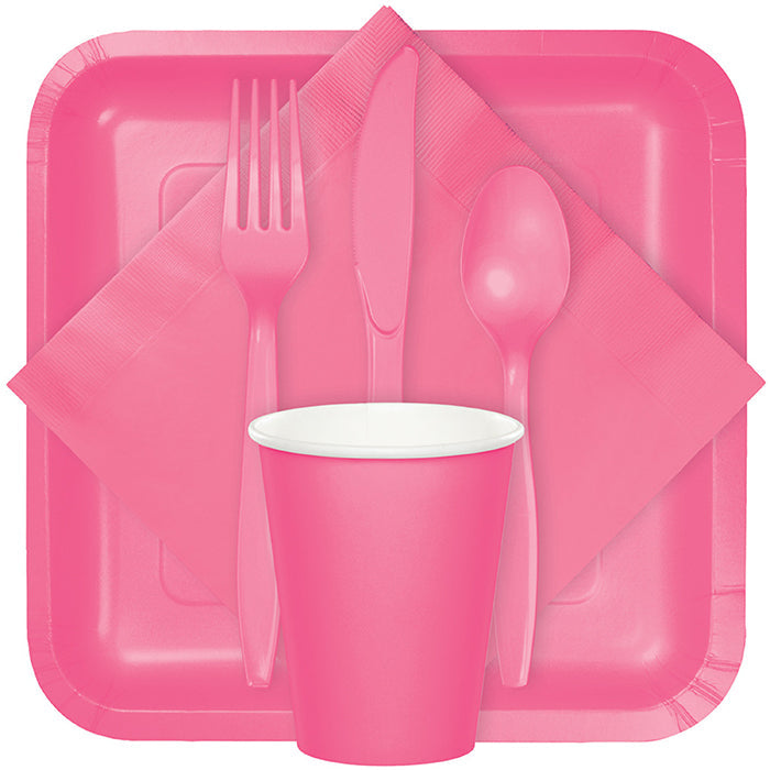 Bulk Candy Pink Beverage Napkins 3 ply (500 per Case)