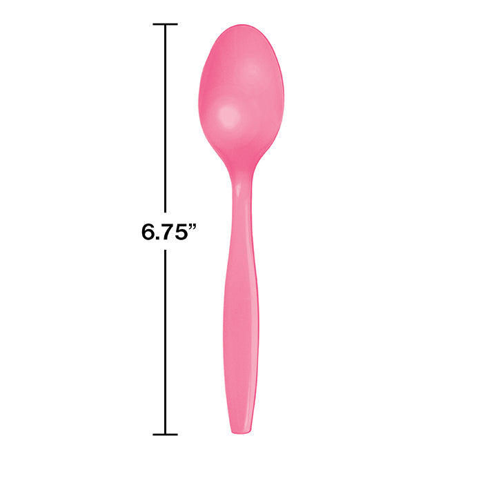 Bulk Candy Pink Plastic Spoons (288 per Case)