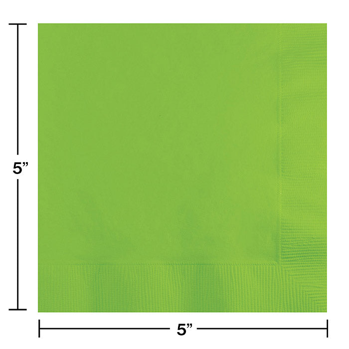 Bulk Fresh Lime Green Value Friendly Beverage Napkins (240 per Case)