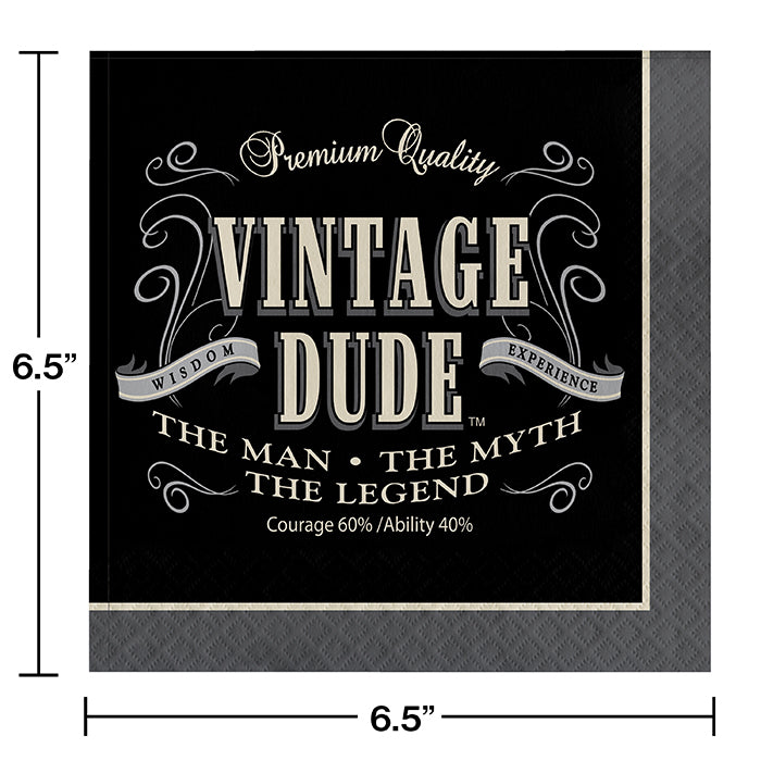 Bulk Vintage Dude Luncheon Napkins (192 per Case)