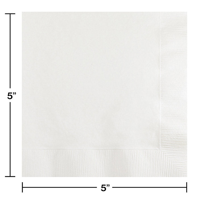 Bulk White 2 ply Beverage Napkins (600 per Case)