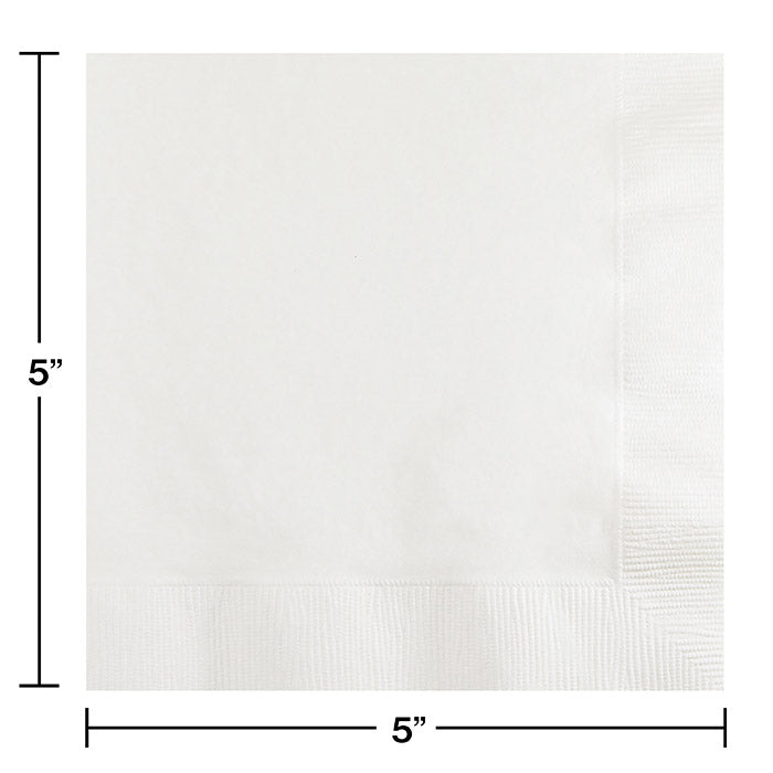 Bulk White 2 Ply Beverage Napkins (1200 per Case)