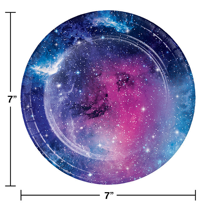 Bulk Galaxy Party Paper Dessert Plates (96 per Case)