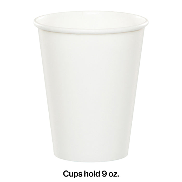 Bulk White 9 oz Hot & Cold Paper Cups (240 per Case)