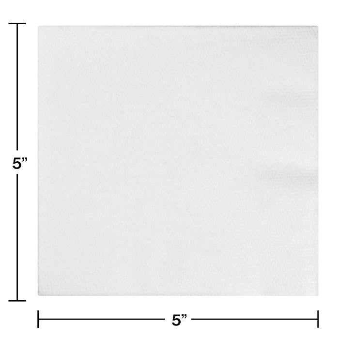 Bulk White Better than Linen Beverage Napkins (288 per Case)