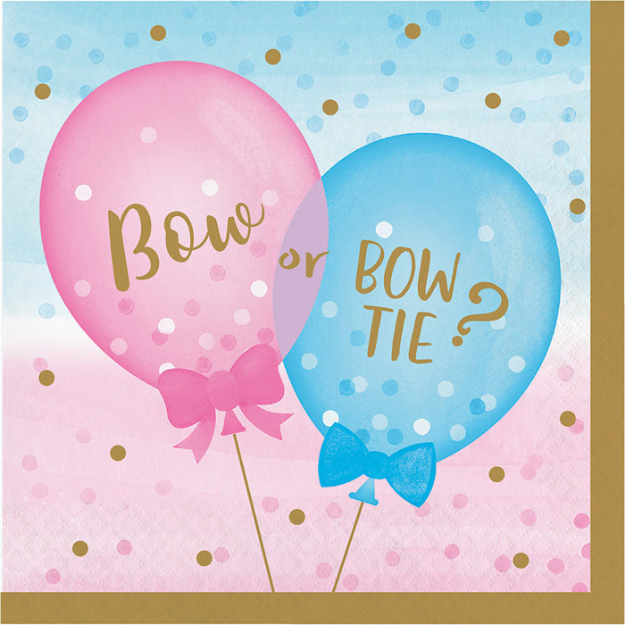 Bulk Gender Reveal Balloons Luncheon Napkins (192 per Case)