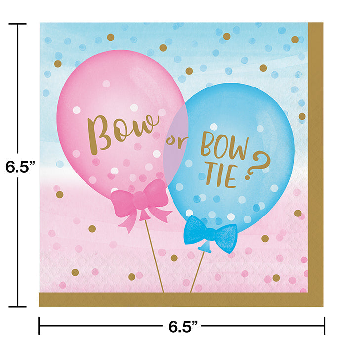 Bulk Gender Reveal Balloons Luncheon Napkins (192 per Case)