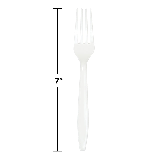 Bulk White Bulk Plastic Forks (600 per Case)