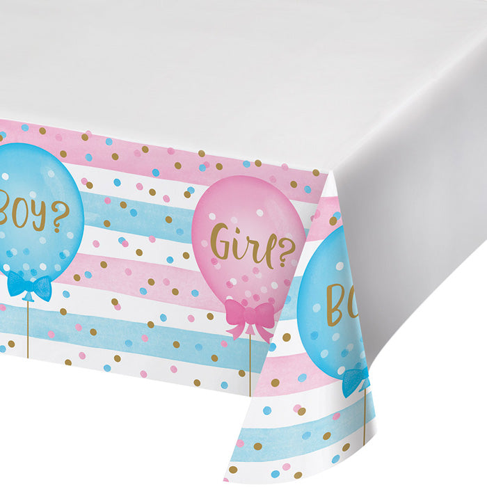 Bulk Gender Reveal Balloons Plastic Table Covers (6 per Case)