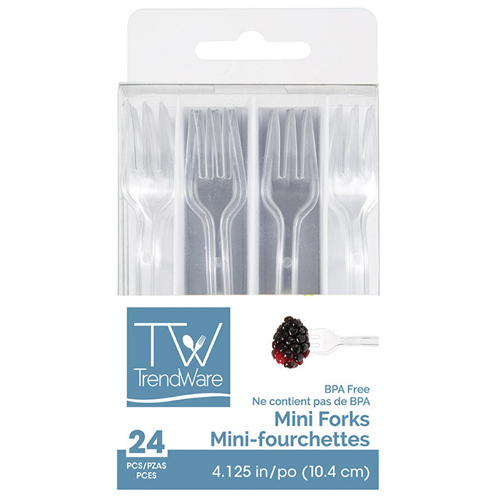 Bulk Clear TrendWare Mini Forks (144 per Case)