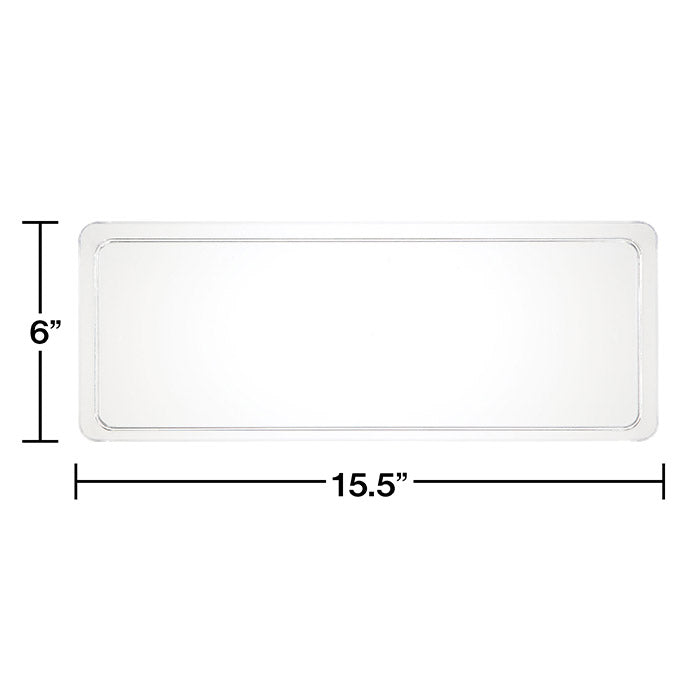 Bulk Clear TrendWare Rectangular Tray (6 per Case)