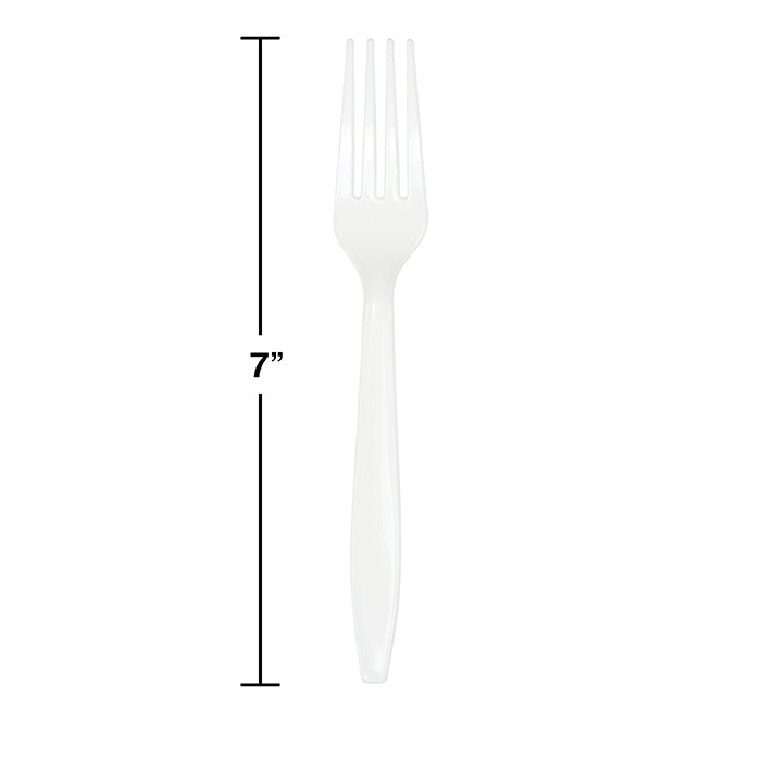 Bulk White Plastic Forks (288 per Case)