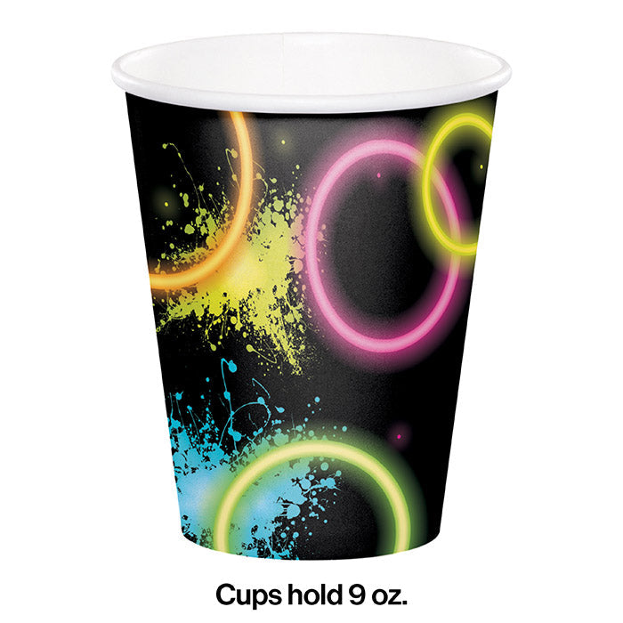 Bulk Glow Party 9 oz Hot & Cold Paper Cups (96 per Case)