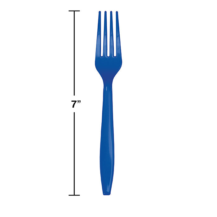 Bulk Cobalt Blue Plastic Forks (288 per Case)