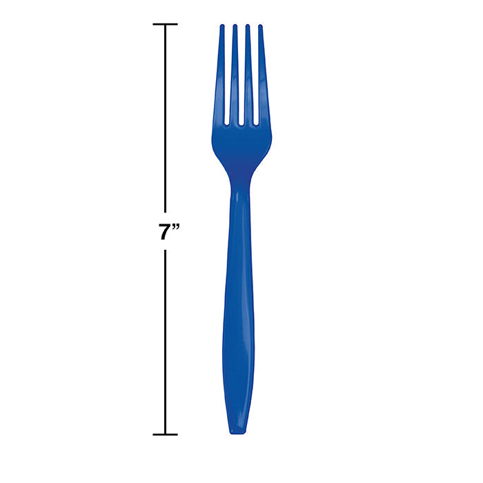 Bulk Cobalt Blue Plastic Forks (600 per Case)