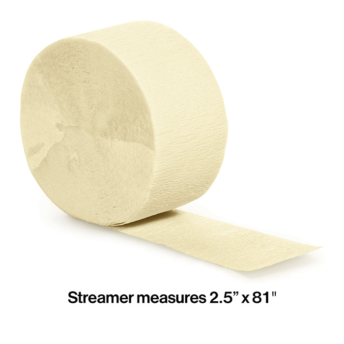 Bulk Ivory Crepe Streamer 81 ft (12 per Case)