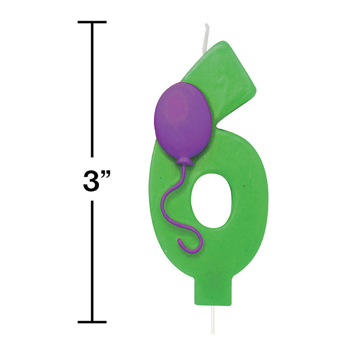 Bulk #6 Balloon Candles (6 per Case)